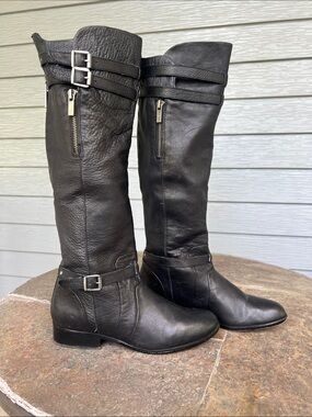 Dolce Vita Donner soft Black Leather Boot Size 7 M